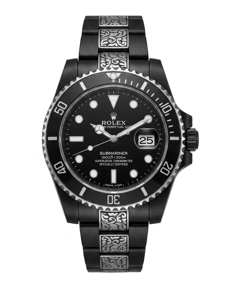 رولکس ساب مارینر قاب برس مشکی