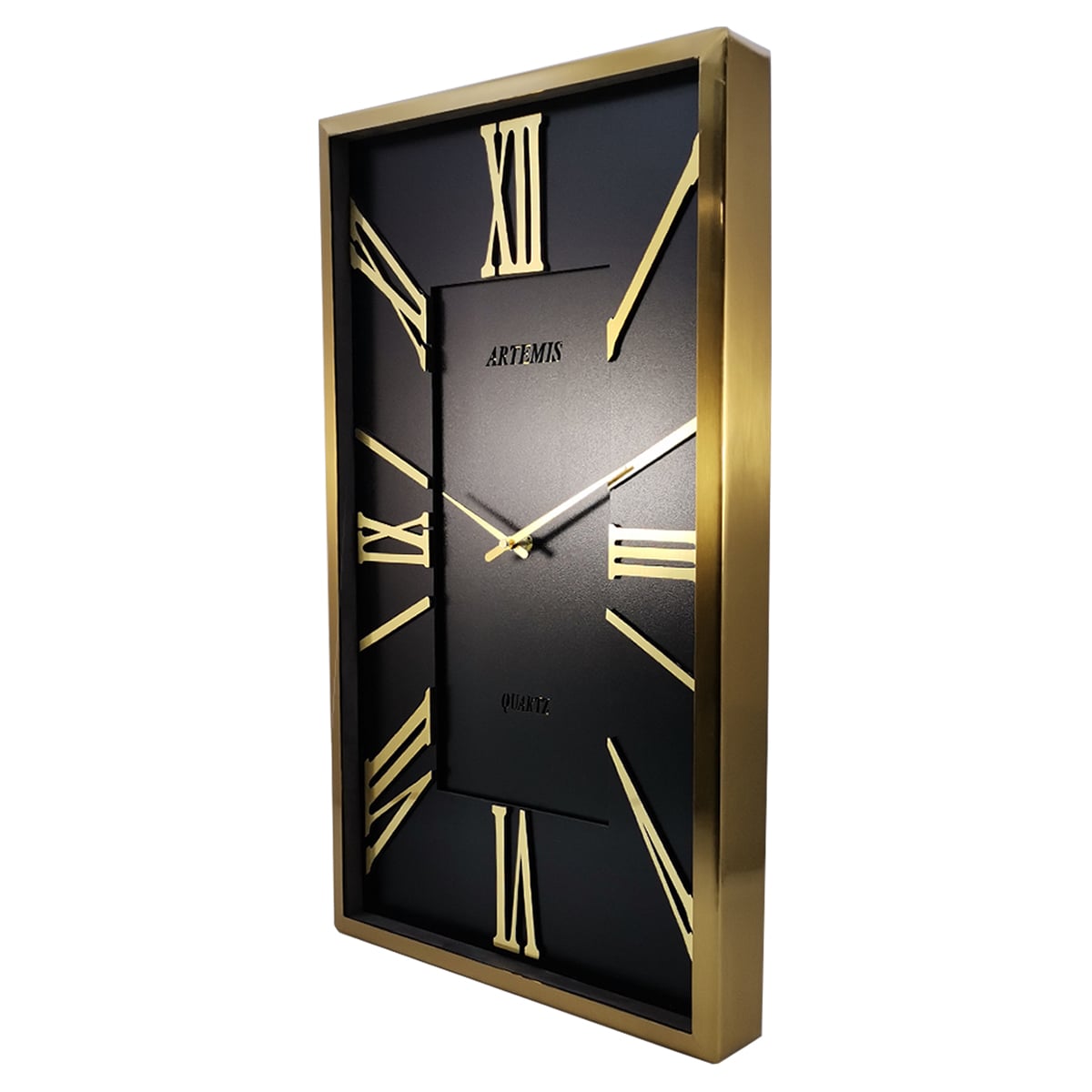ساعت دیواری آرتمیس مدل 2028 گلد (طلایی) صفحه مشکی0
