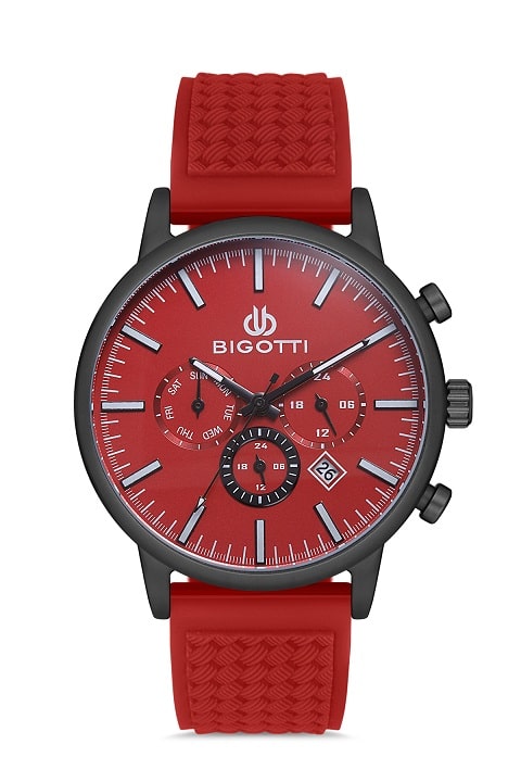 ساعت مچی قرمز مردانه