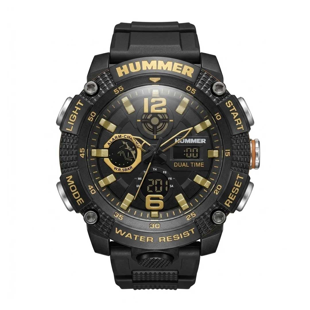 ساعت مردانه هامر دوزمانه مشکی Hummer-6590-G